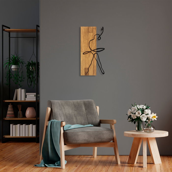 Wallity MA-299 Accesorio decorativo de pared de madera y metal Nogal y negro Wallity MA-299 Accesorio decorativo de pared de madera y metal Nogal y negro